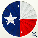 Round CloZures - Texas Flag design print